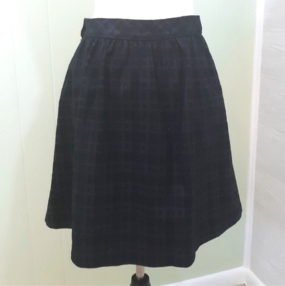 Tibi black plaid wool skirt sz 6 small *X - Picture 1 of 6